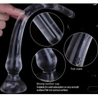 Anal Plug Long 10" w/suction cup CLEAR