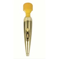 Body Wand, Multi-Speed, Rechargeable, GOLD w/Yellow Head
