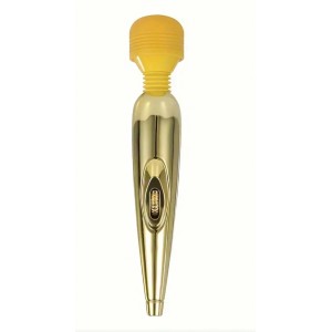 Body Wand, Multi-Speed, Rechargeable, GOLD w/Yellow Head