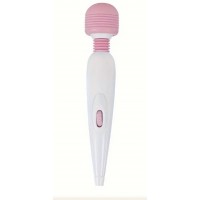 Body Wand, Multi-Speed, Rechargeable, WHITE w/Pink Head