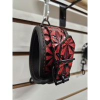 Wood Spreader Bar with RED Wrist & Ankle Cuffs, SPREADER BAR EXCLUSIVELY HANDCRAFTED FOR TLD!  