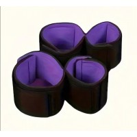 Hand & Ankle attached Cuffs, Set of 2, Neoprene w/velcro, PURPLE/BLACK