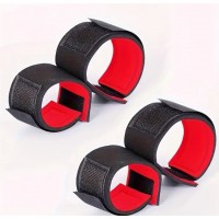Hand & Ankle attached Cuffs, Set of 2, Neoprene w/velcro, RED/BLACK