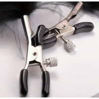Nipple Clamps PURPLE w/Silver Chain