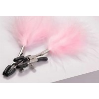 Nipple Clamps w/PINK Feathers